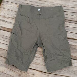 Kuhl Renegade Shorts Size 33 Men's Khaki Zip Pocket Hiking Pants Green/Brown